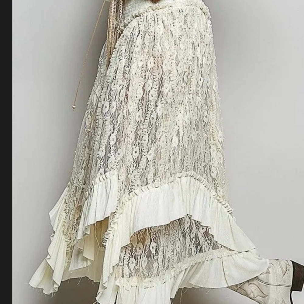 POL Lace Patchwork Skirt S-L - Picture 5 of 6